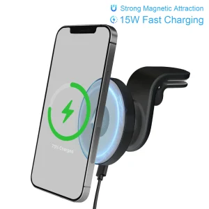 15W Magnetic Phone Mount for Car, Fast Charging