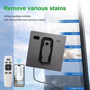 Robot Window Cleaner, Dual Spray w/APP Control